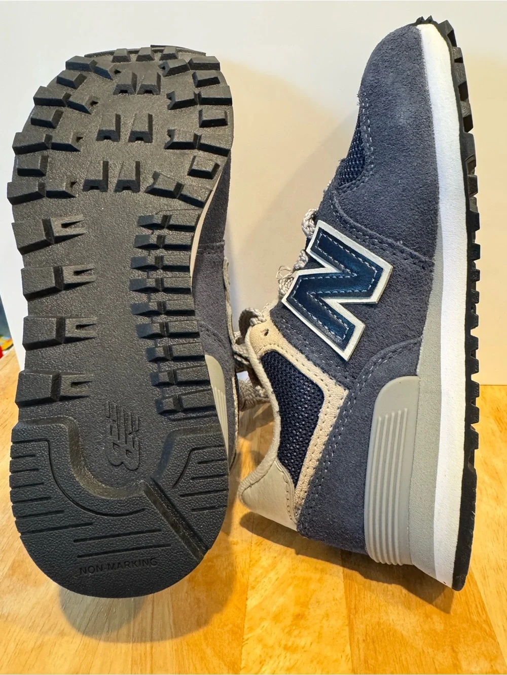 Brand New! New Balance Kids Navy and Gray Classic 574 Sneakers